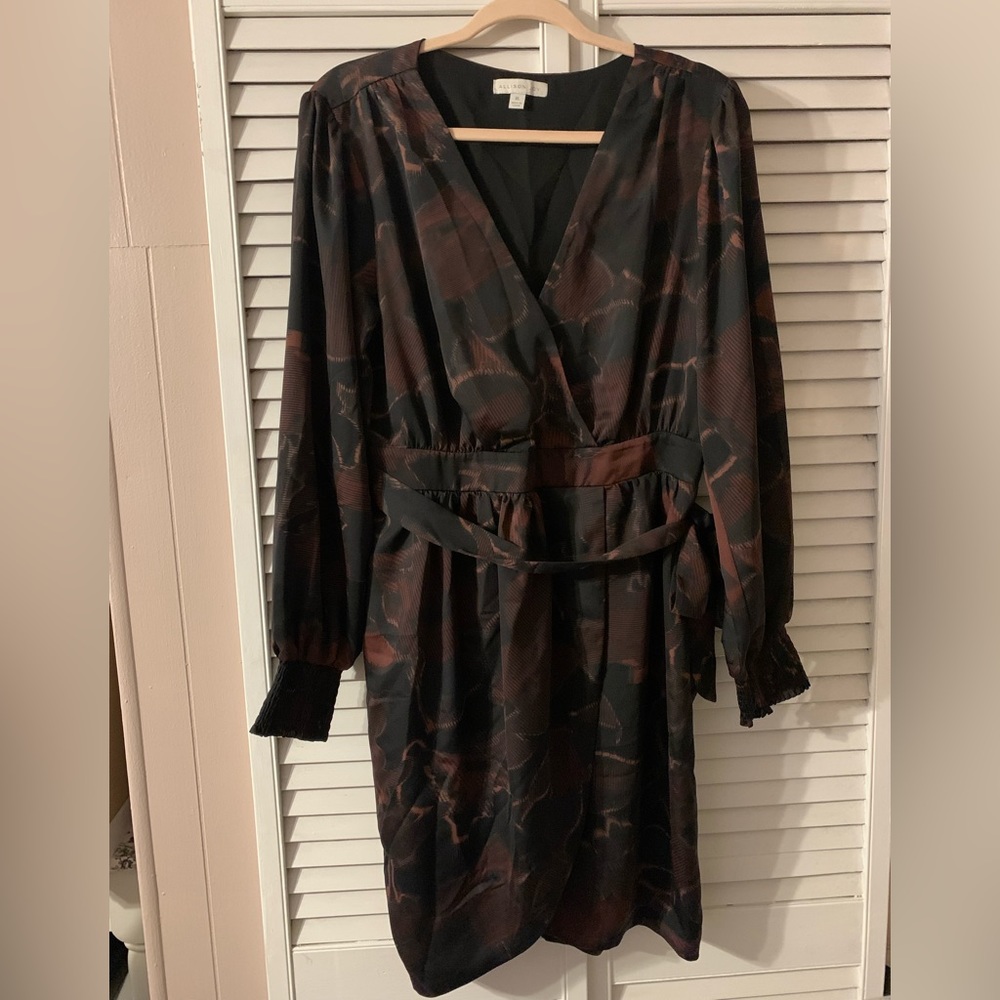 Allison Joy Surplice Long Sleeve Dress